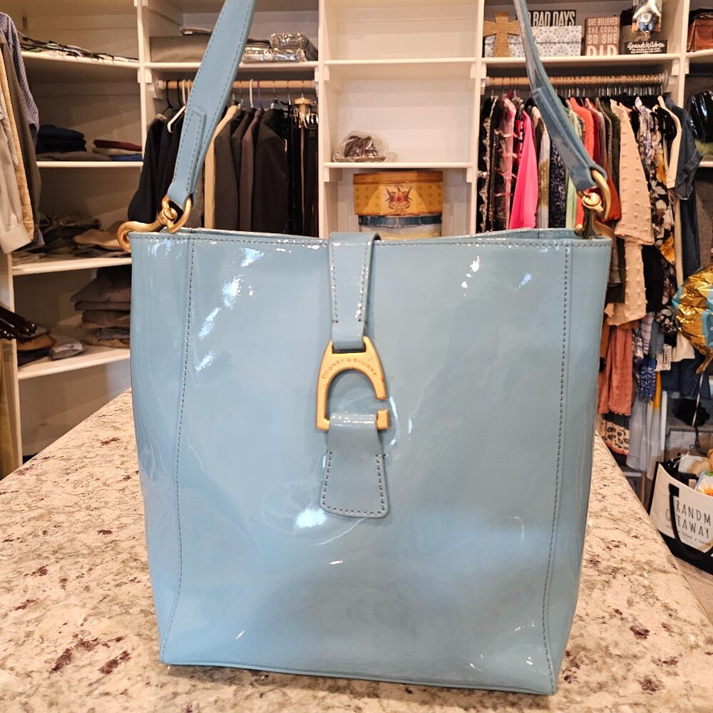 Dooney & Bourke Patent Leather Shoulder Bag - Lana Denim